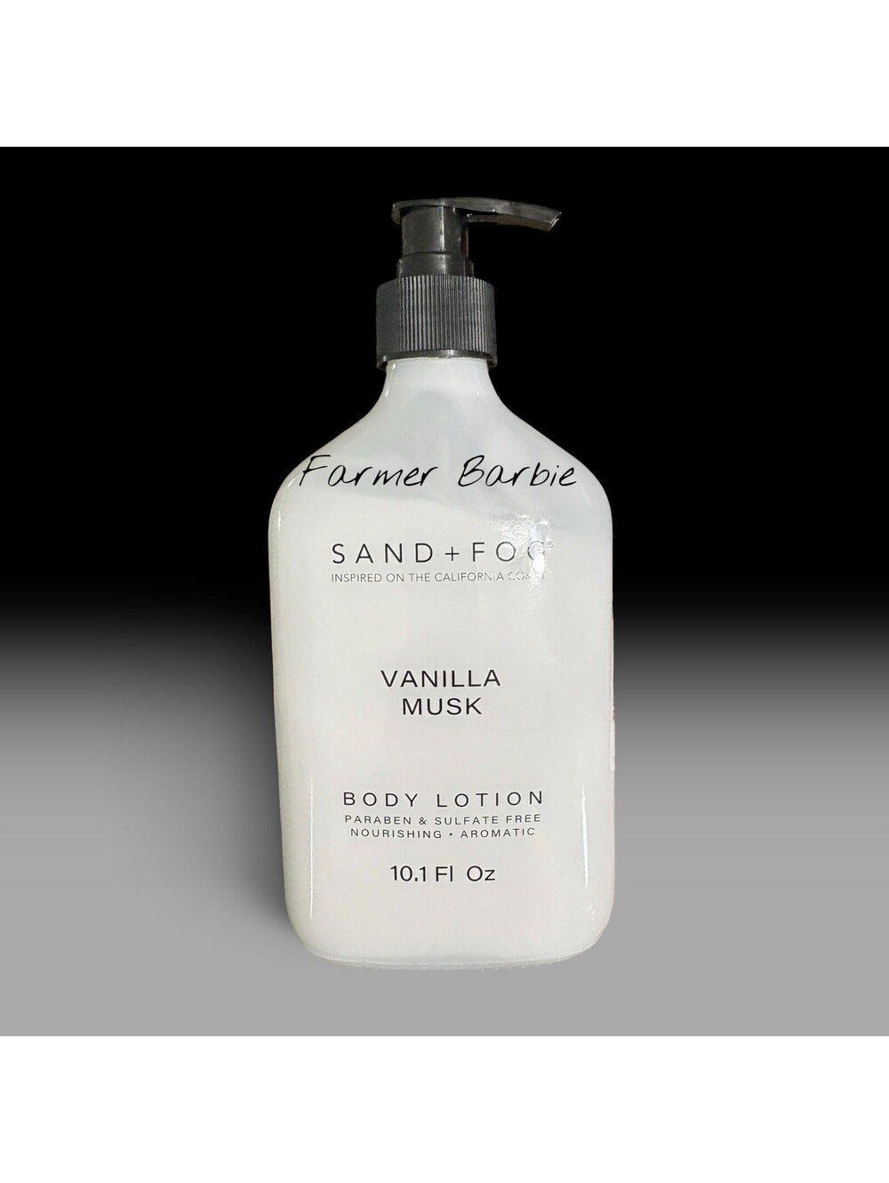 Sand + Fog Vanilla Musk Body Lotion, Paraben & Sulfate Free 10.1oz. Glass Bottle